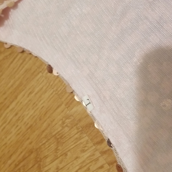 🌸2 for $15🌸 Sparkly Peachy Pink Sequined Top Sz L - Picture 10 of 11